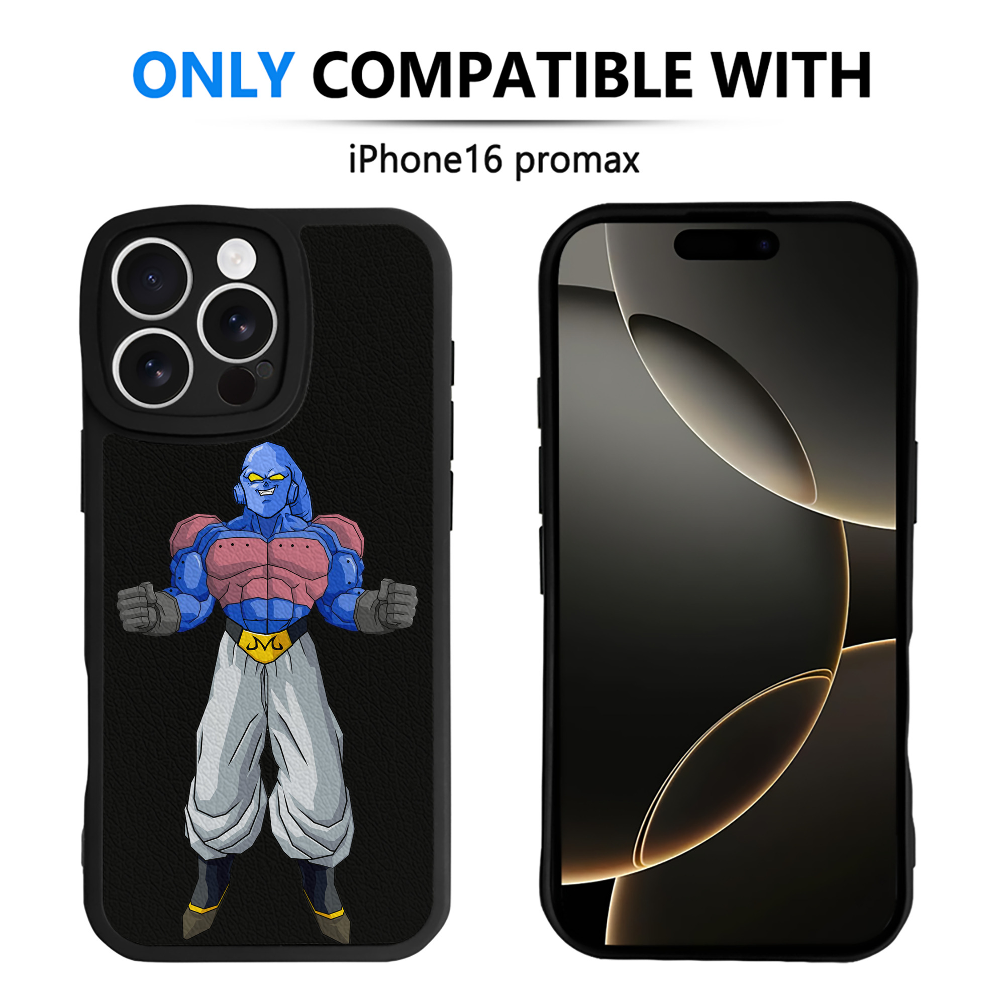 （画像用） ドラゴンボール 魔人ブウ DRAGON BALL Majin Buu 【iPhone 16シリーズ対応】シリコンスマホケース（レザー調） 材質：シリコン